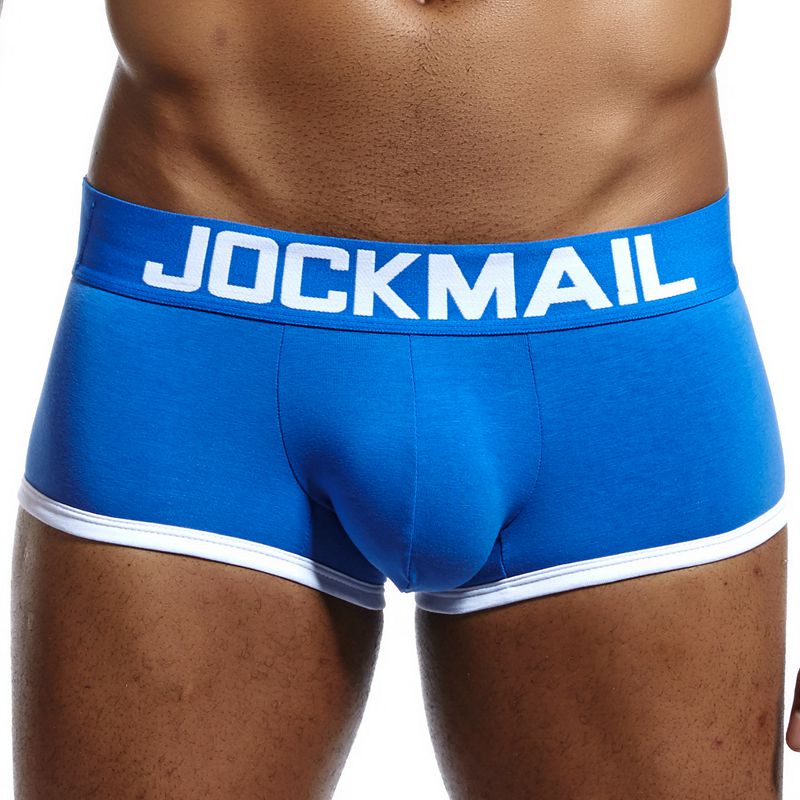 Jockmail Wet Look Men Boxer Shorts Soft Faux Leather Bulge U Pouch Underwear