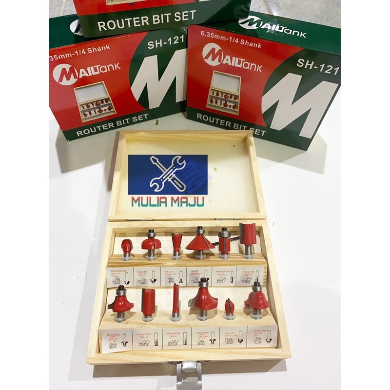 Jual Mata Profil Kayu Set Pcs Router Bit Set Pcs Mailtank Sh