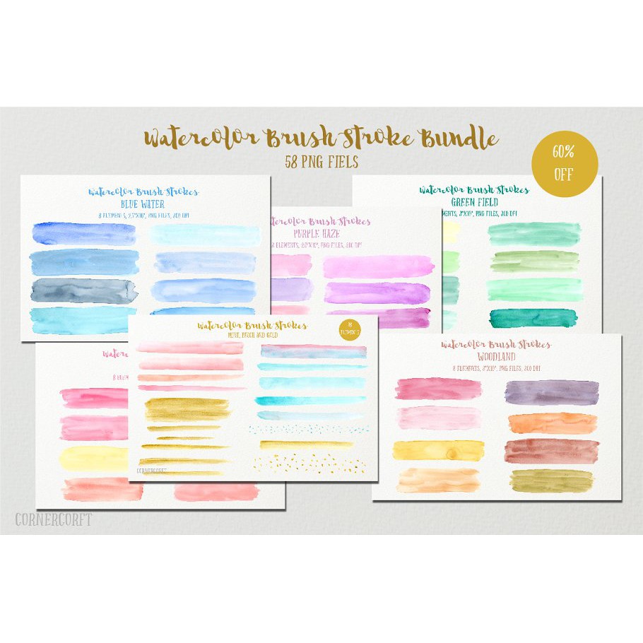 Watercolor Brush Stroke Bundle - Adobe Photoshop