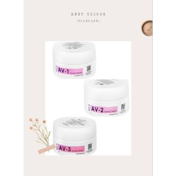 BIO KUSUMA AV 1 AV 2 AV 3 CREAM MALAM UNTUK KULIT BERJERAWAT 10g