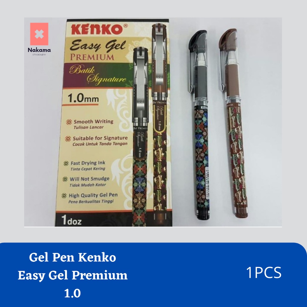 

Pen Kenko Easy Gel Premium 1,mm Batik Gel Pen Kenko
