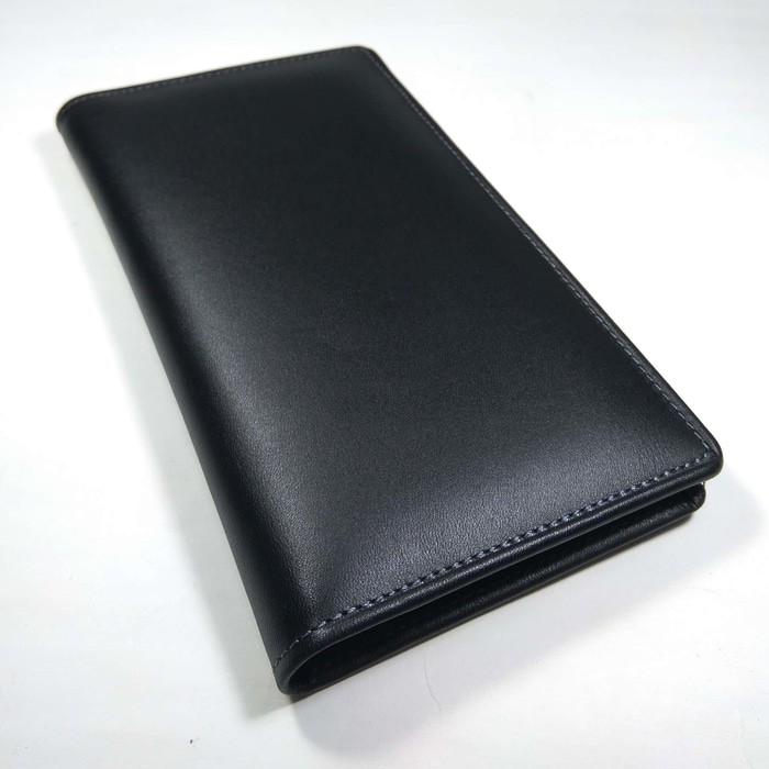 dompet cewe kulit banyak kartu dan uang - long wallet hitam