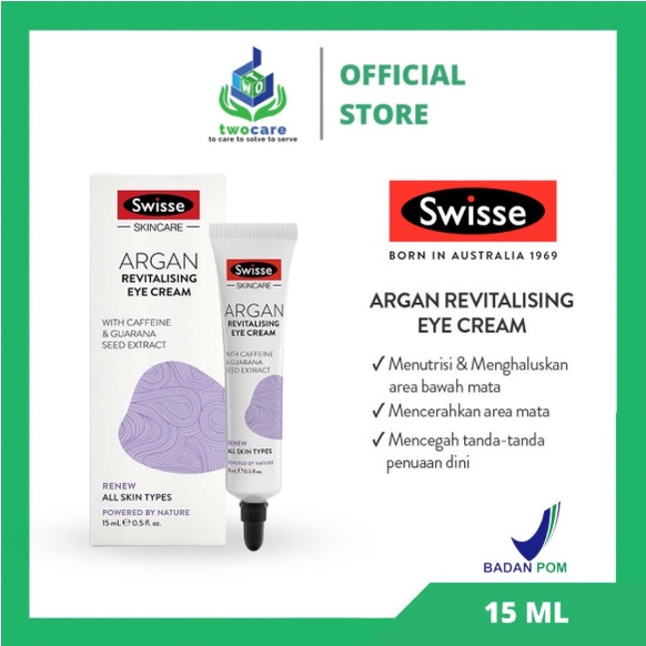 SWISSE Skincare Argan Revitalising Eye Cream - 15ml