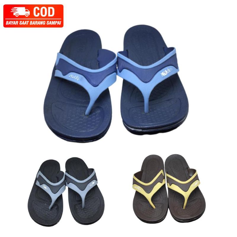 Sandal Karet Pria Nikko warna  Model Jepit Slide Murah