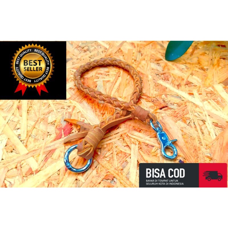 tali anyaman dompet kulit sapi original