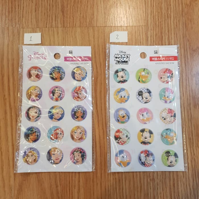 

Bubble Sticker 3D Pop Up Disney Princess Mickey Mouse Walt Disney Korea Sticker Disney Official