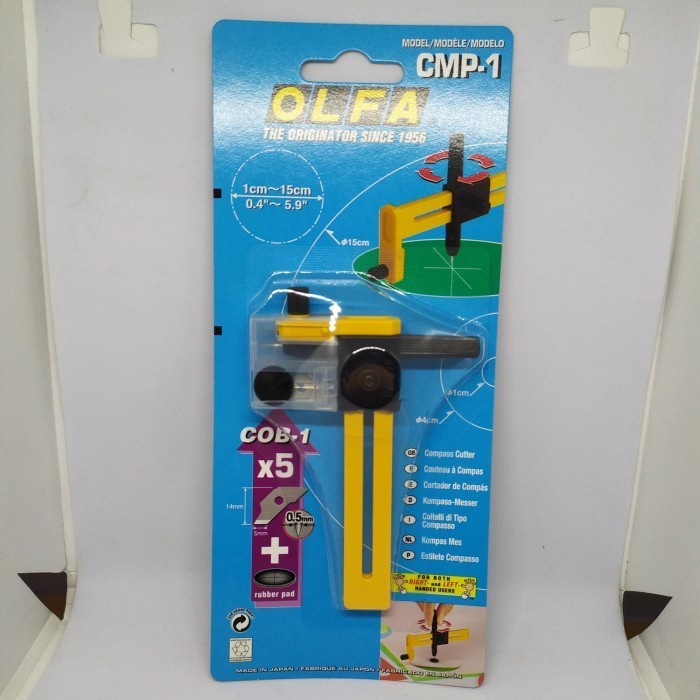 

Produk Unggulan Circle Cutter Cmp-1 Olfa Compass Cutter Memotong Lingkaran 1Cm-15Cm Limited