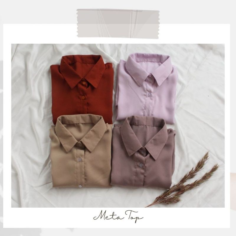 META TOP / KEMEJA TANGAN BALON