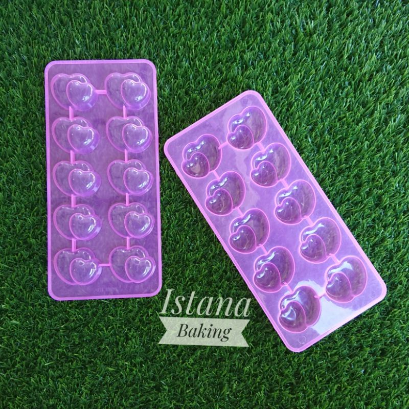 Istana Baking Cetakan Jelly Agar Puding Coklat Love Art 10 Cavity