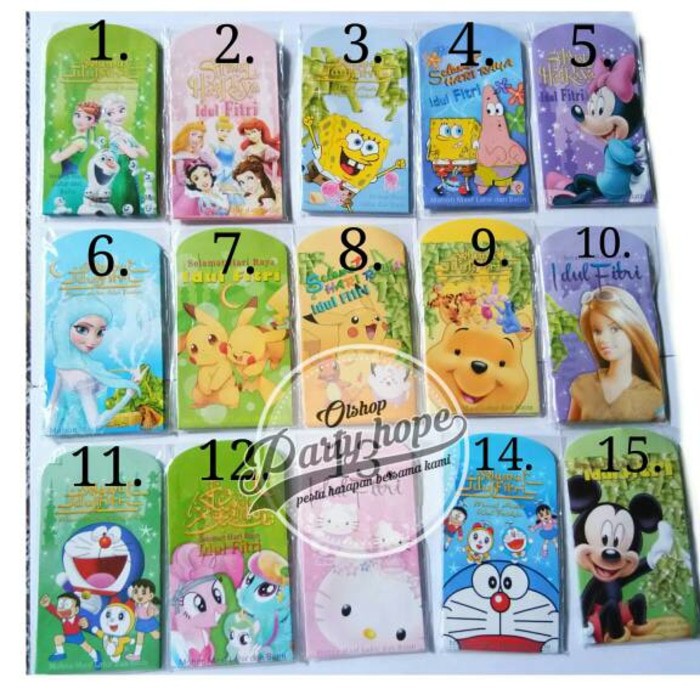 

Amplop Lebaran Idul Fitri/ Angpao Idul Fitri/ Amplop Karakter/ Ampau