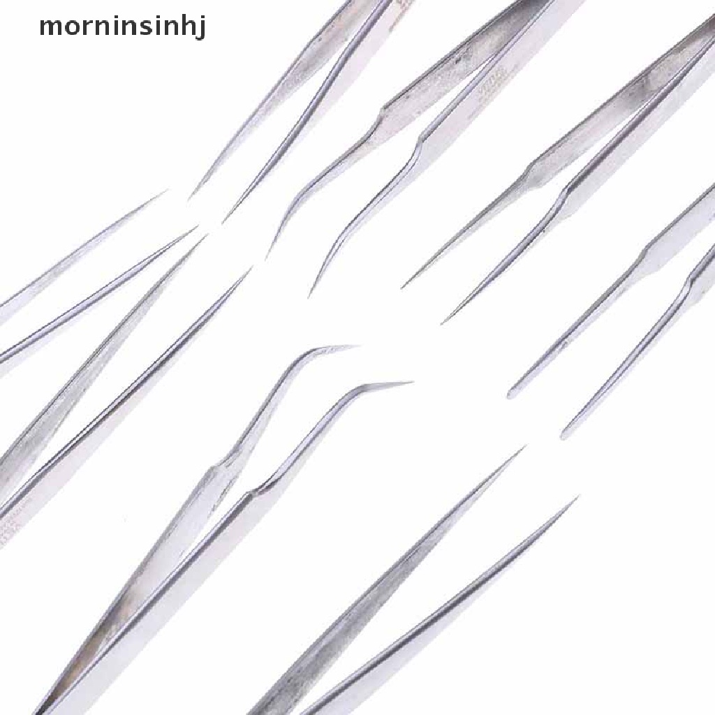 Mornin 8pcs Pinset Stainless Steel Untuk Menghilangkan Komedo Hitam / Jerawat