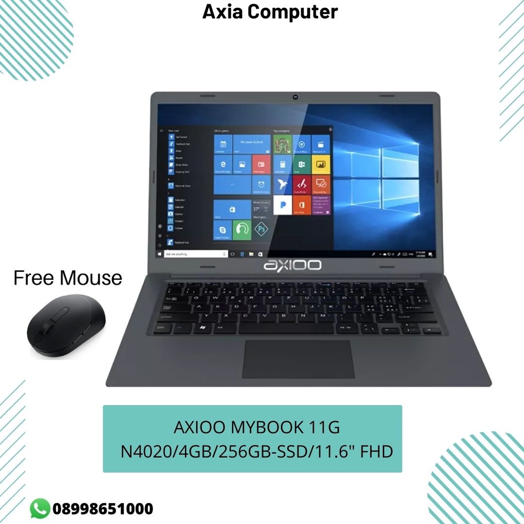 AXIOO MYBOOK 11G N4020 4GB 256GB SSD 11.6" FHD