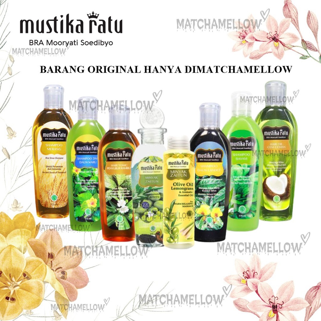 ❄️MATCHA❄️ MUSTIKA RATU HAIR CARE - MINYAK ZAITUN SHAMPOO HAIR TONIC CEMCEMAN