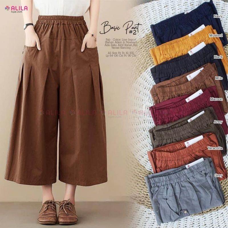 Basic pants kulot lebar