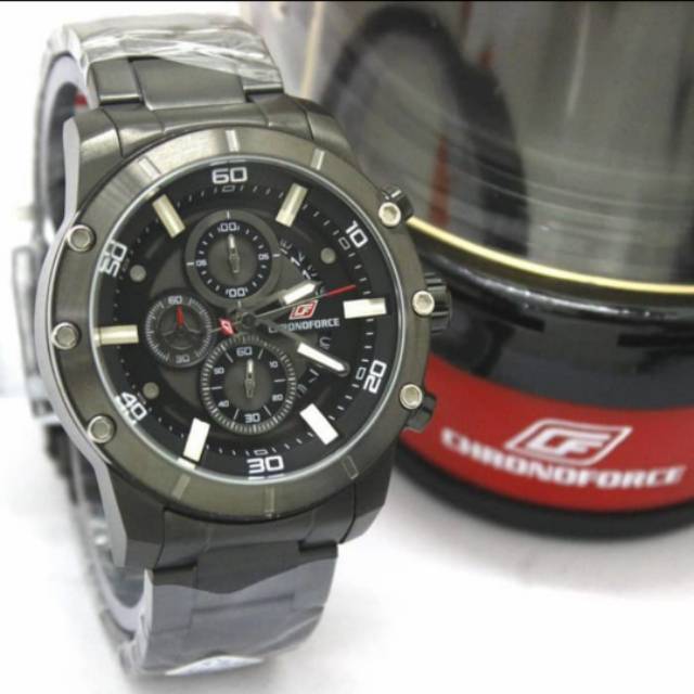 JAM TANGAN PRIA CHRONOFORCE CF5319 BLACK