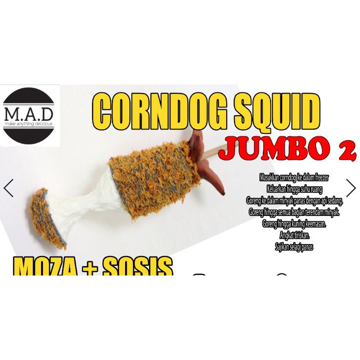 

Frozen Corndog Sosis Squid + Mozarella