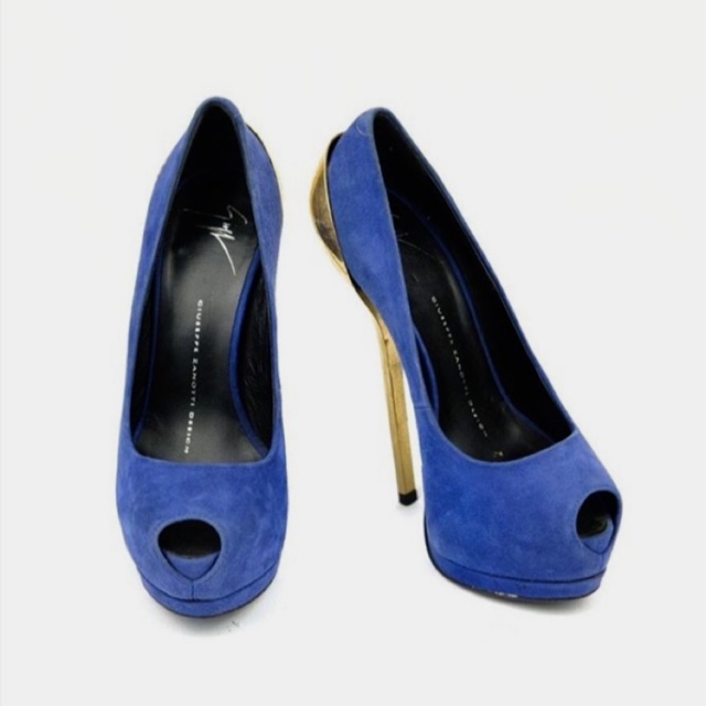 Giuseppe Zanotti Heels Suede BlueGold