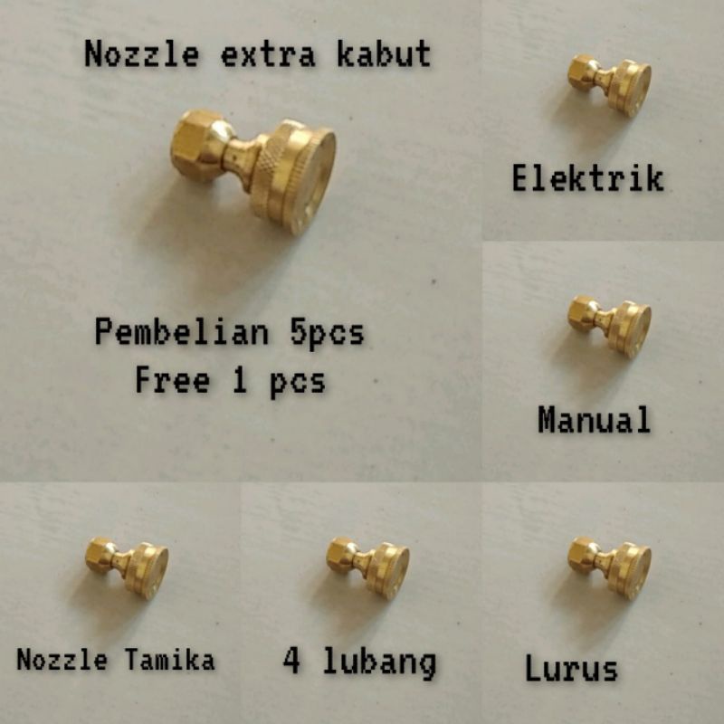 Nozzle ektra kabut untuk semprot desinfektan atau spuyer lubang 4 lurus,nozzle kabut