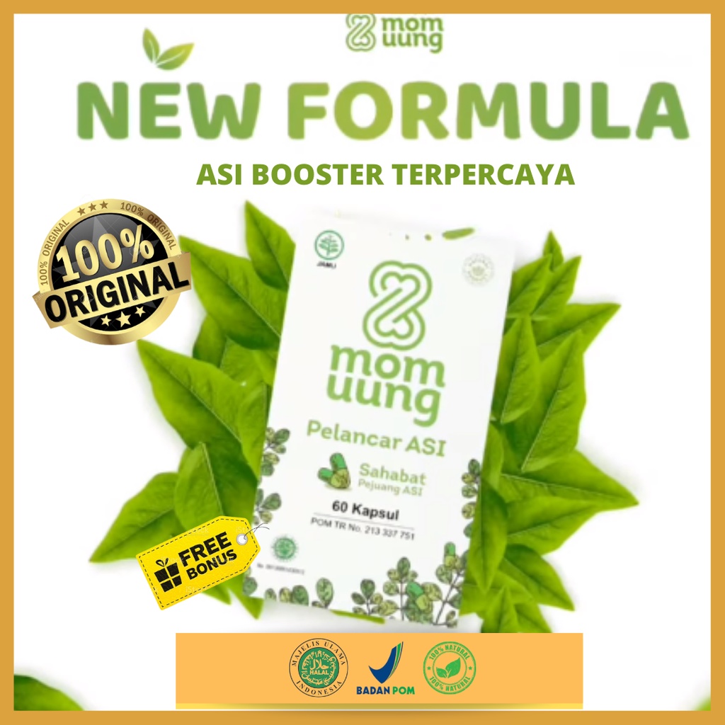 Mom Uung Asi Booster 30 Kapsul Pelancar Asi Herbal Momuung Vitamin Ibu Menyusui Original