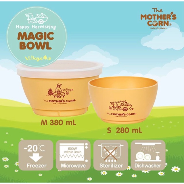 MOTHER’S CORN / Mothers Corn / Motherscorn Magic Bowl Size S &amp; M (Mangkok Makan Anak Bayi)