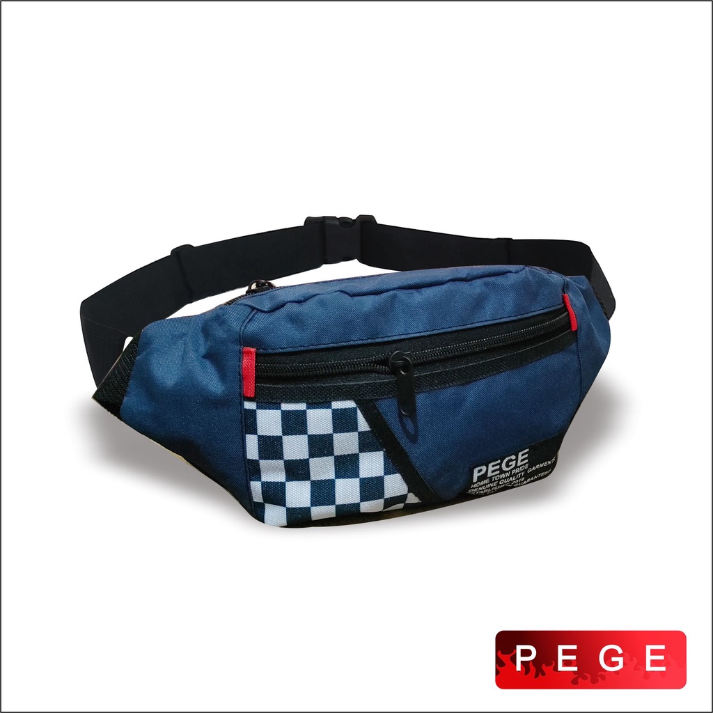 Tas Pinggang Pria Tas Selempang Catur Waistbag Slempang Bahu Casual Bahan Distro - PG - 8905