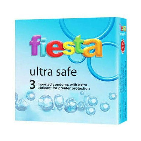 FIESTA KONDOM ULTRA SAFE BOX 3 PCS (PRIVASI AMAN)