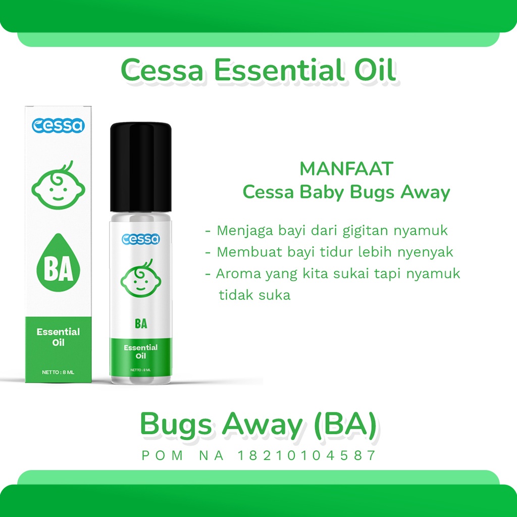 Cessa Baby Bugs Away - Essential Oil Menjaga Bayi Dari Gigitan Nyamuk