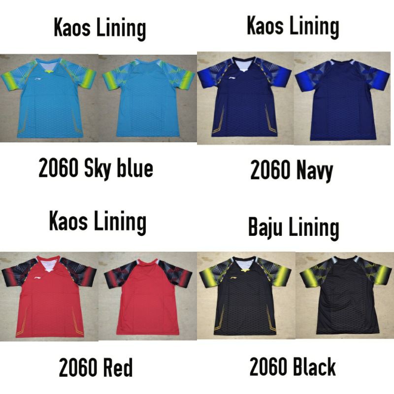Kaos Badminton Lining Grad Ori Import 2060 / Kaos bulutangkis Murah / Baju badminton / kaos olahraga