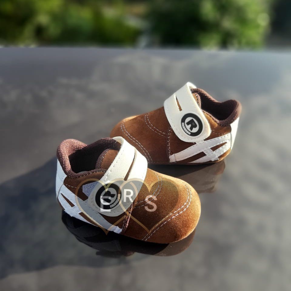 TOKOERS PRL05  Sepatu bayi newborn prewalker bahan super lembut motif prepet 1 s/d 12