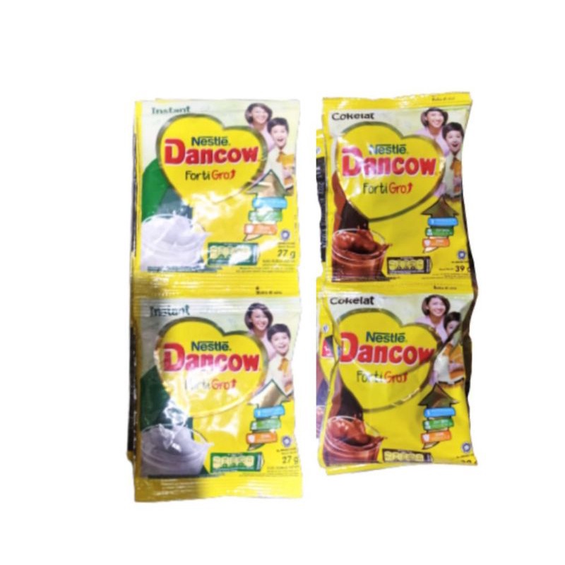

Susu Dancow FortiGro Coklat Vanila Renceng isi 10 sachet