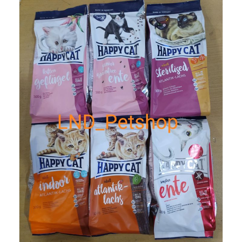 Happy Cat Kitten 300gr/ Junior 300gr/ Sterilised 300gr/ Indoor 300gr/ Atlantic 300gr/ Sensitive 300g
