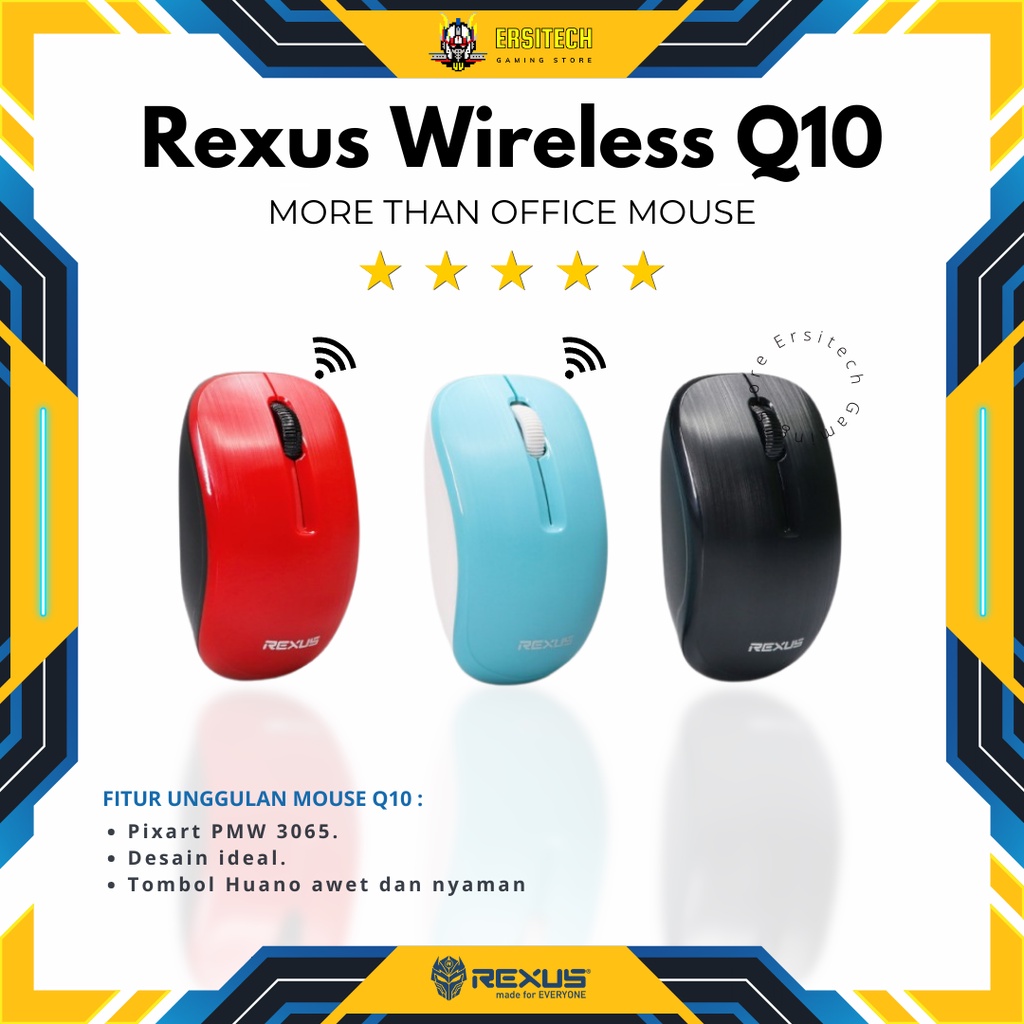 Mouse Wireless Rexus Q10 Original - Mouse Laptop Mouse Bluetooth Mouse Bluetooth Wireless Mause Wire