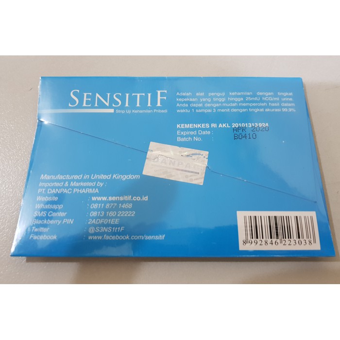 SENSITIF TEST PACK