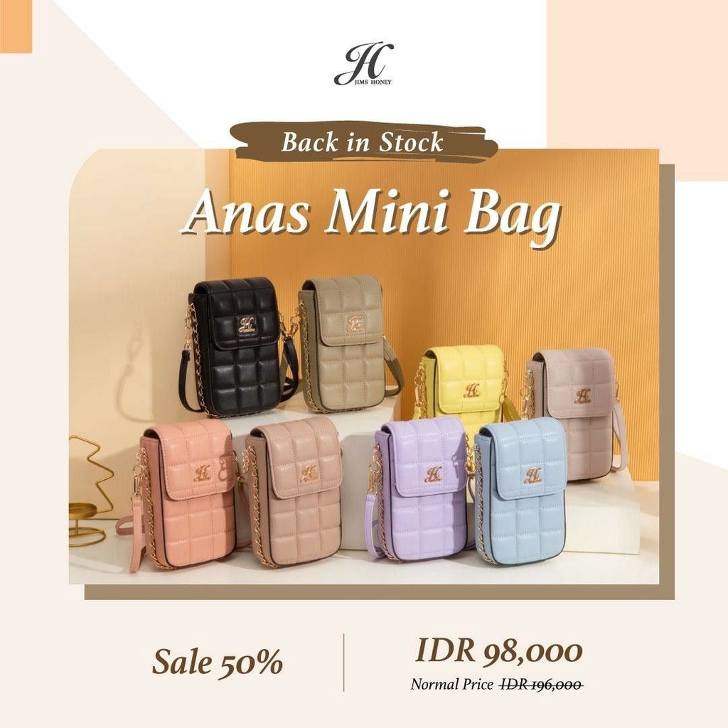 TAS JIMS HONEY ANAS MINI BAG BY JIMS HONEY / TAS JIMSHONEY ORI TERBARU 2022 PROMO / TAS JIM HONEY TE