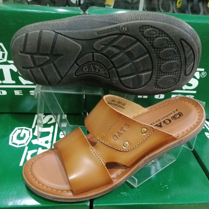 sandal kulit pria GATS HG-283 Sorong/kokop dijamin ORI 100%