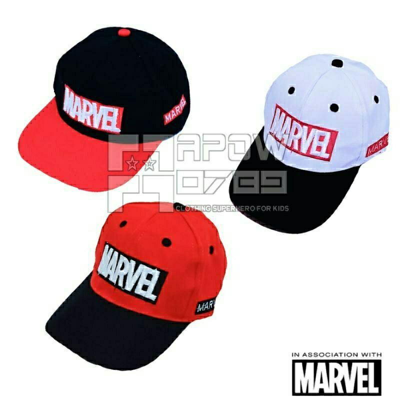 TOPI ANAK LAKI LAKI MOTIF MARVEL BORDIR TOPI ANAK TERBARU BASEBALL