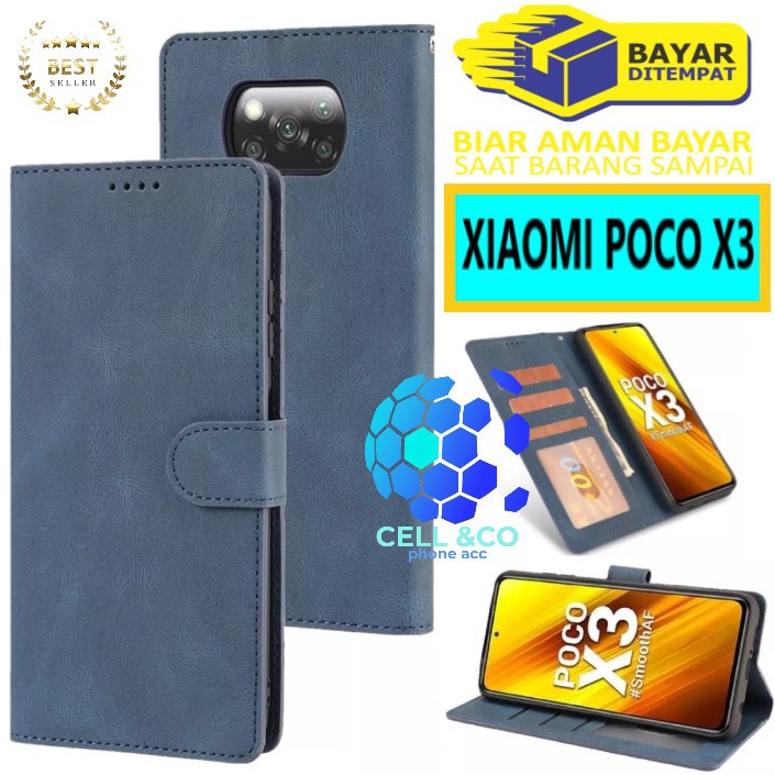 Flip cover XIAOMI POCO X3 Flip case buka tutup kesing hp casing flip case leather wallet