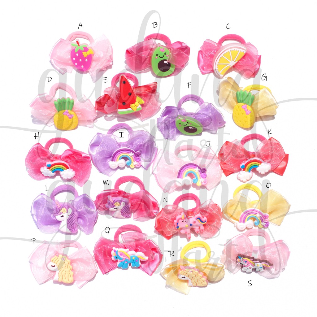 IkaT Rambut Pita Unicorn Pelangi Hairband Ribbon Rainbow GH 200550