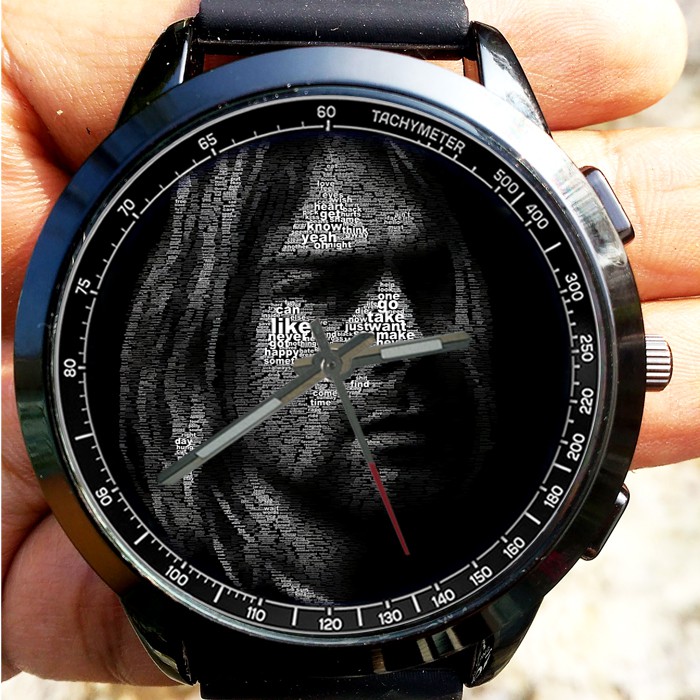 jam tangan custom nirvana kurt cobain art