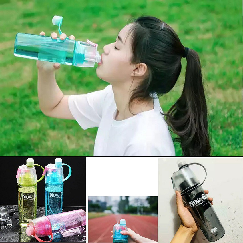 Botol Air Minum SEMPROT SPRAY Water Bottle Sport New B 600 ml