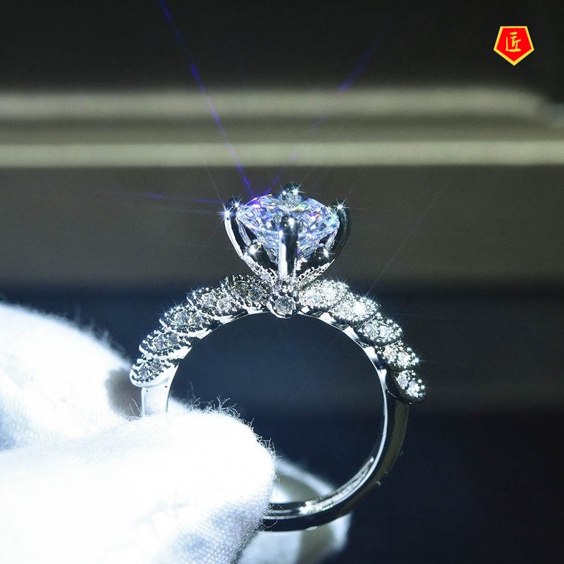 [Ready Stock]Creative Personality Pt950 Platinum Moissanite Ring