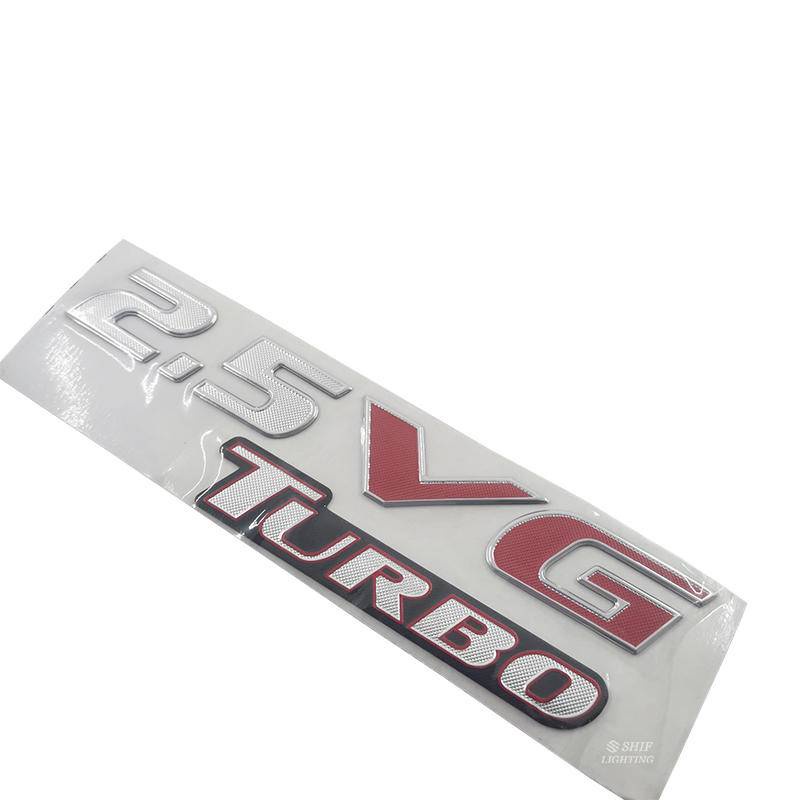 1pc Stiker Emblem Logo Turbo 2.5 Vg Bahan Abs Untuk Dekorasi Mobil Mitsubishi Pajero