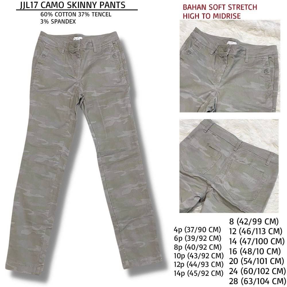 Celana Panjang Wanita J Jill 17 Camo Skinny Pants