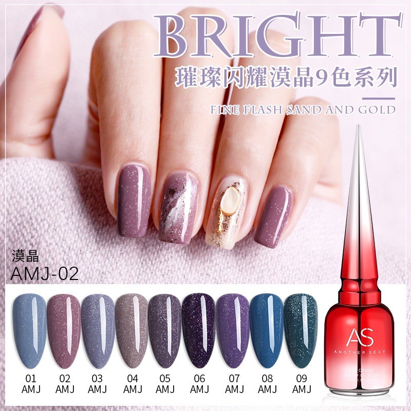 AS GEL SANDS GLITTER GEL POLISH / KUTEK TAHAN 2 BULAN GLITTER GEL POLISH (AMJ)