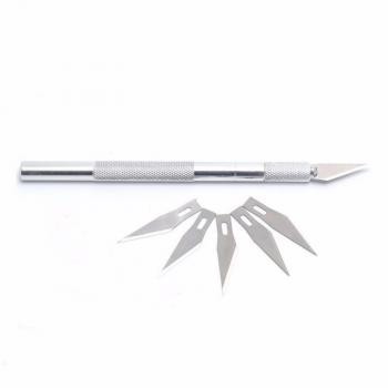 

Metal Handle Hobby Craft Knife with 4 Pcs Blade Set