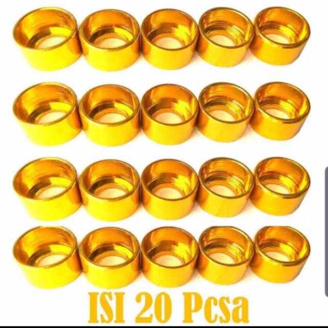 20pc Monel Baut Aksesoris Motor Bahan Aluminium Warna Ring 12