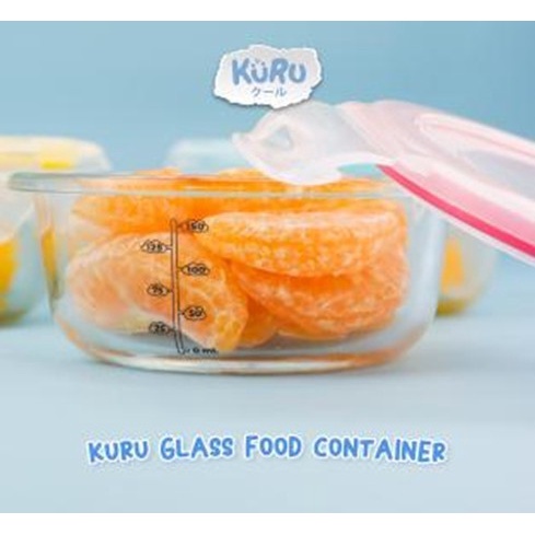 Kuru Baby Glass Food Container / Tempat Makan Mpasi