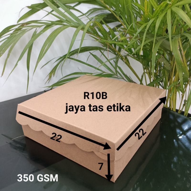 Dus coklat R10B kraf 22x22 cm/ kotak nasi 22/box nasi cholate