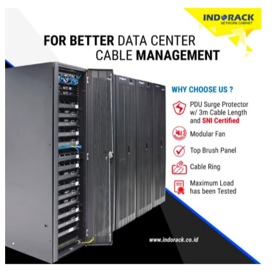 IR11542P - 42U Close Rack Depth 1150mm Perforated Door 19&quot; - INDORACK