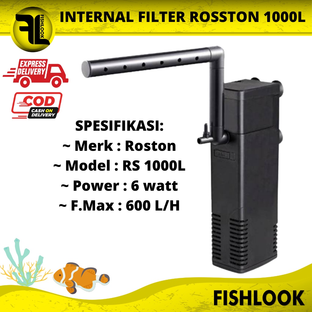 Rosston 1000L Internal Filter Aquarium Aquascape